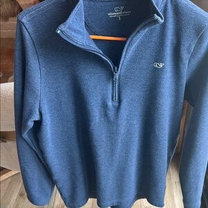 Vineyard Vines youth Blue Three Quarter Zip Pullover